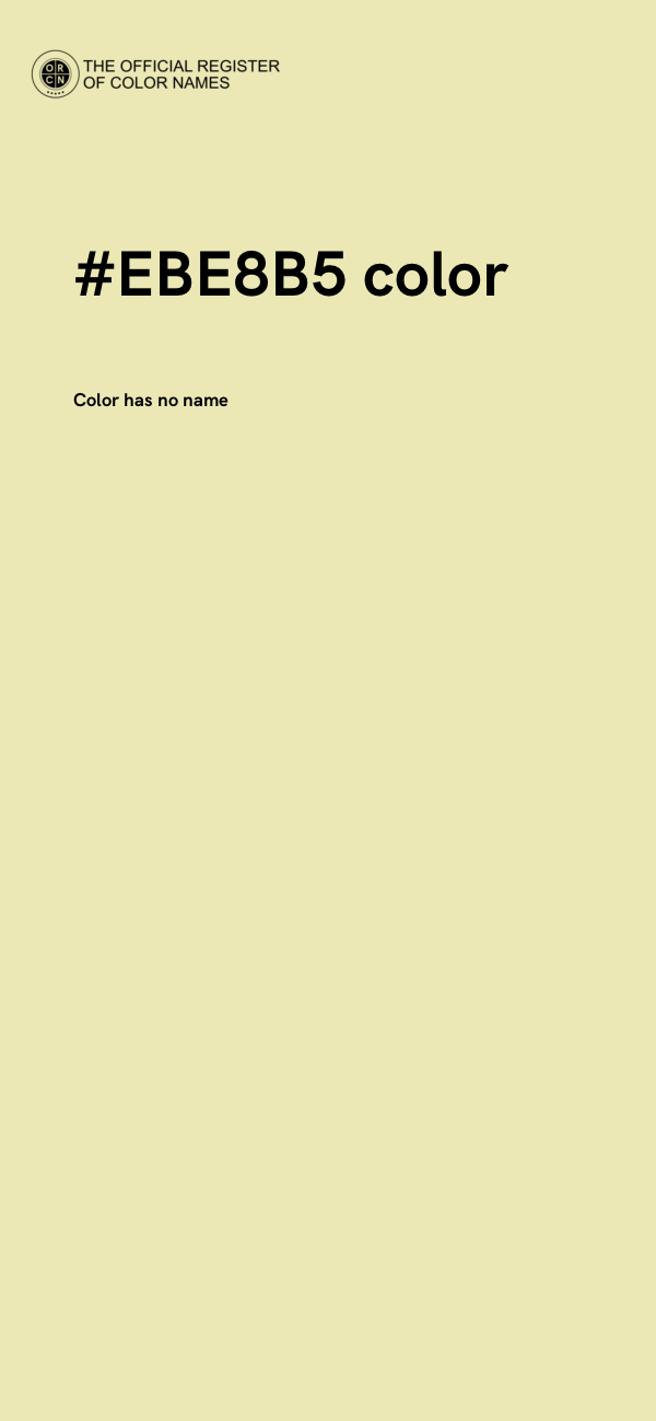 #EBE8B5 color image