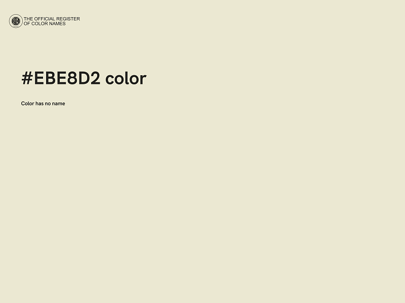 #EBE8D2 color image