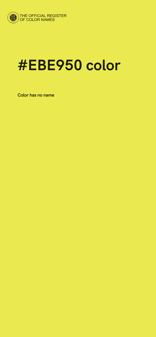 #EBE950 color image