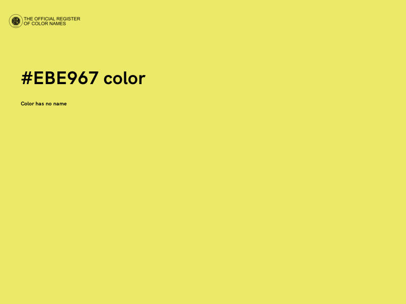 #EBE967 color image