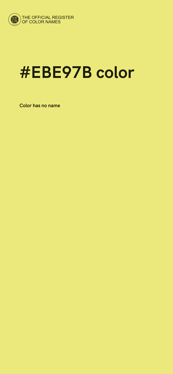 #EBE97B color image