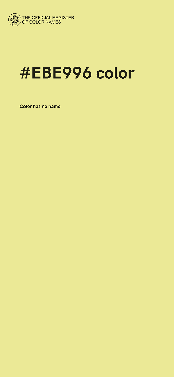 #EBE996 color image