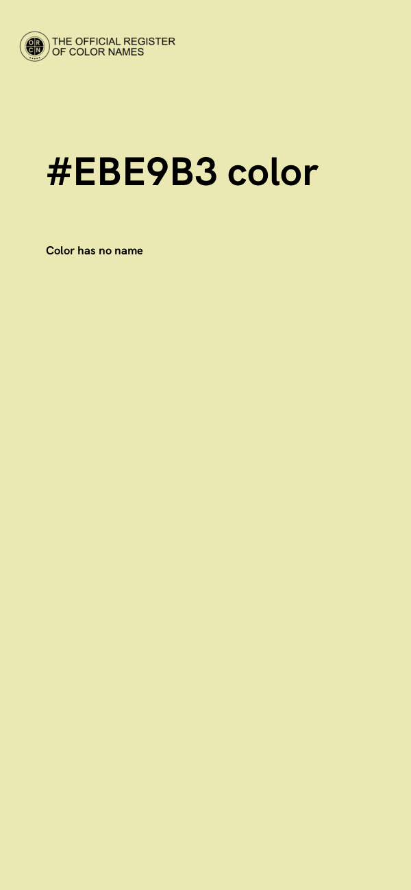 #EBE9B3 color image