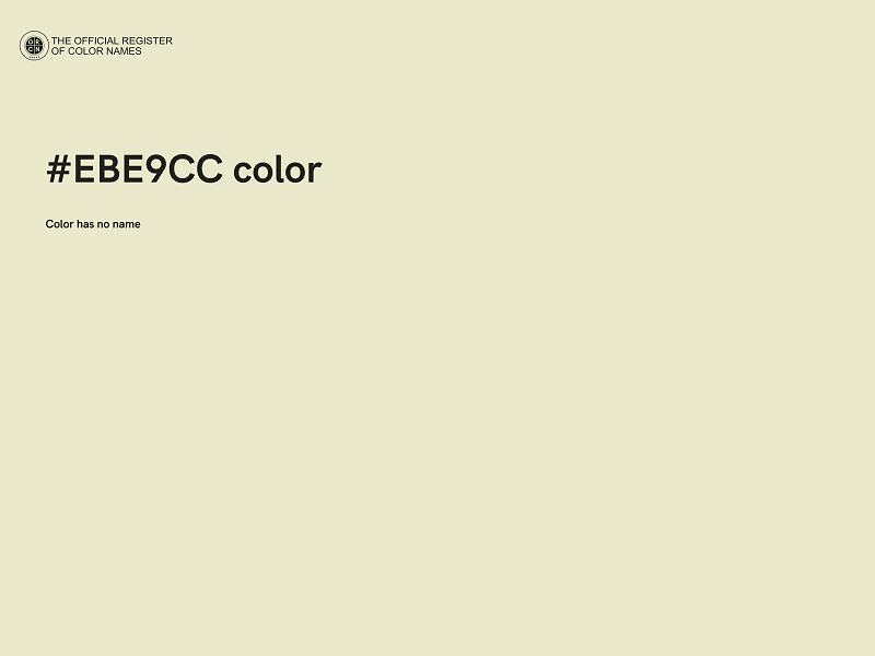 #EBE9CC color image