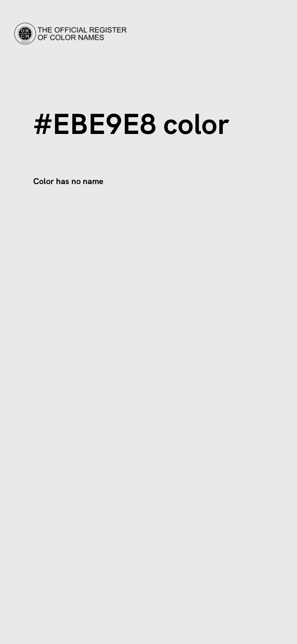 #EBE9E8 color image