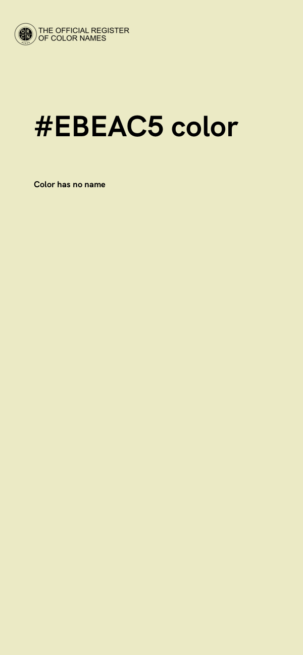 #EBEAC5 color image