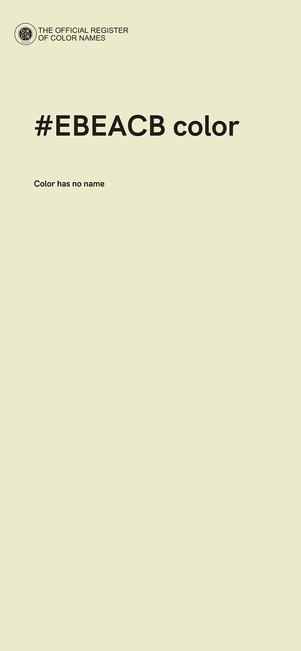 #EBEACB color image