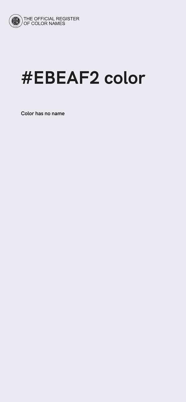#EBEAF2 color image
