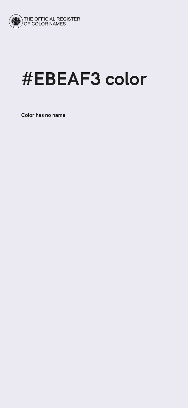#EBEAF3 color image
