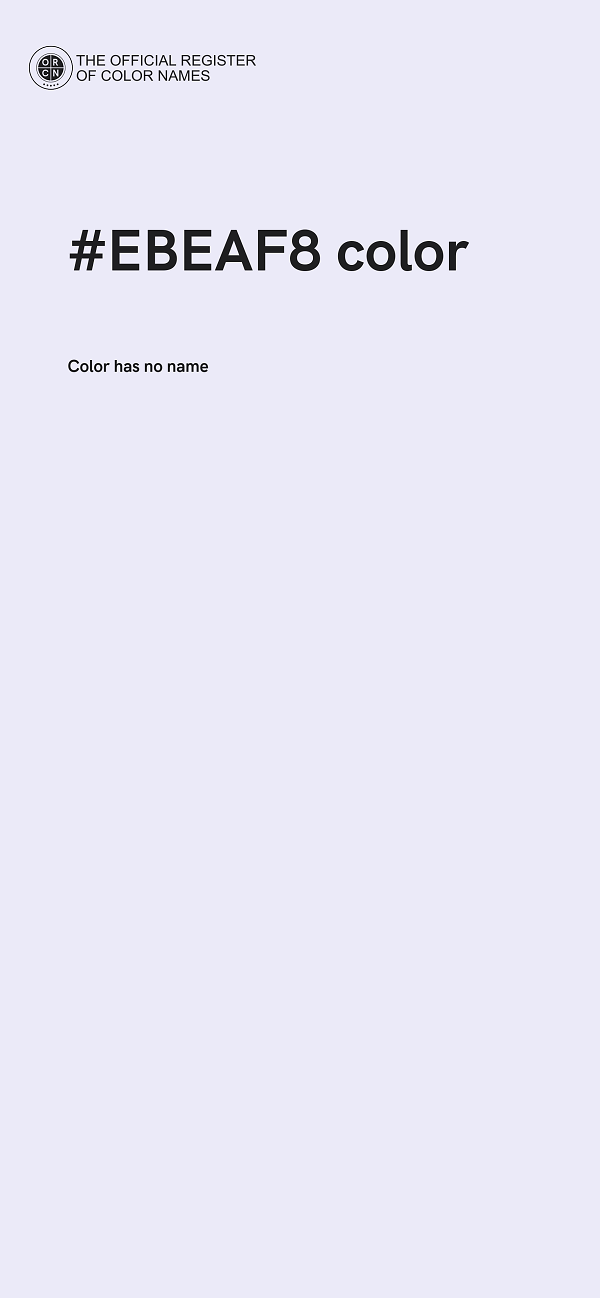 #EBEAF8 color image