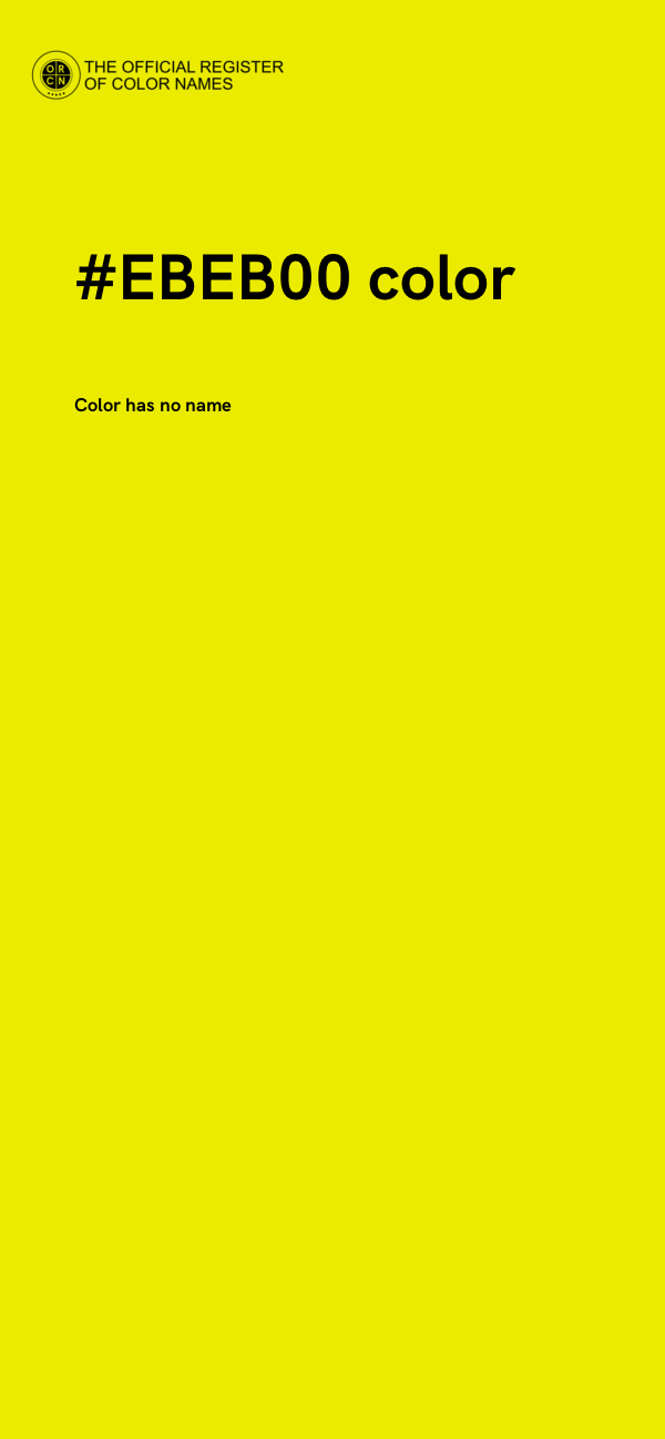 #EBEB00 color image