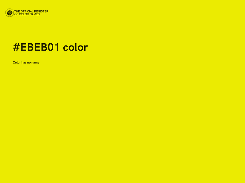 #EBEB01 color image