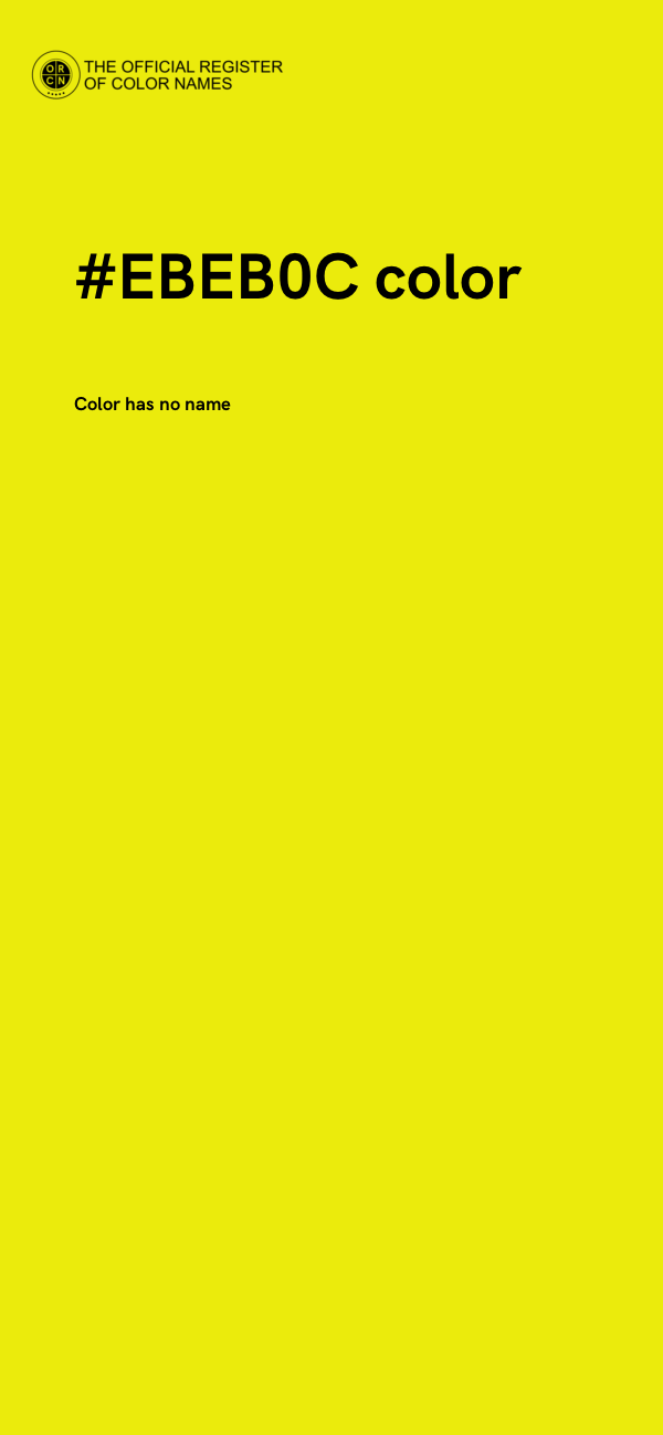 #EBEB0C color image