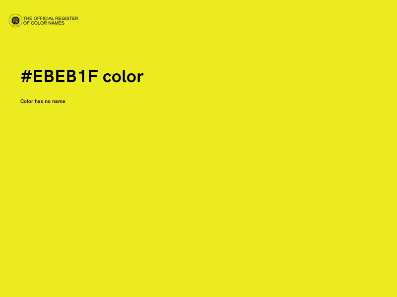 #EBEB1F color image