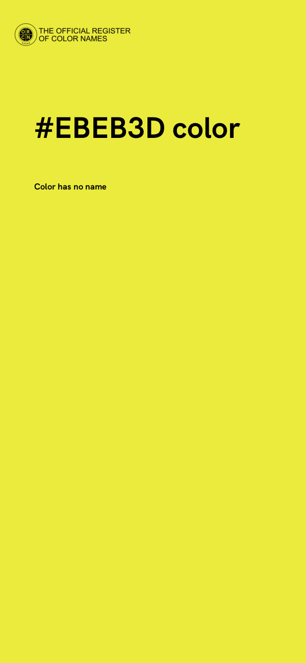 #EBEB3D color image