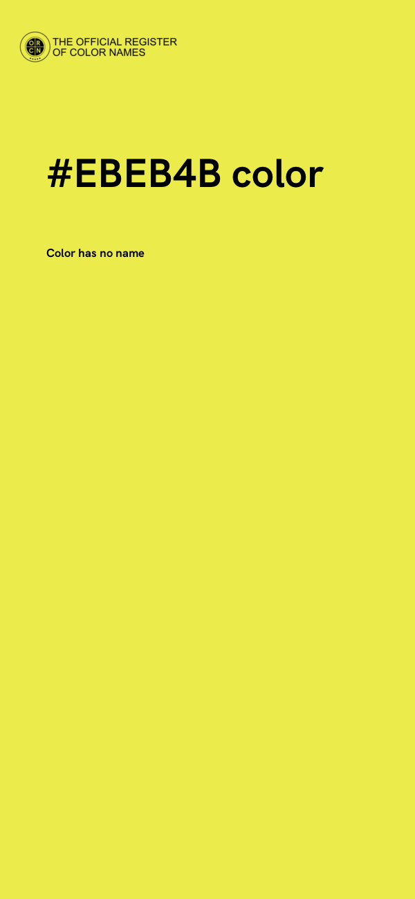 #EBEB4B color image