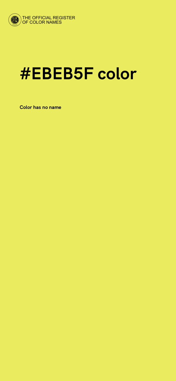 #EBEB5F color image