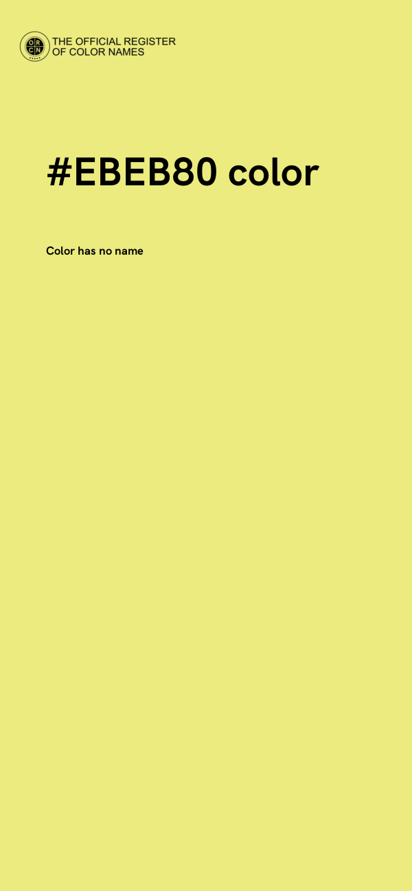 #EBEB80 color image