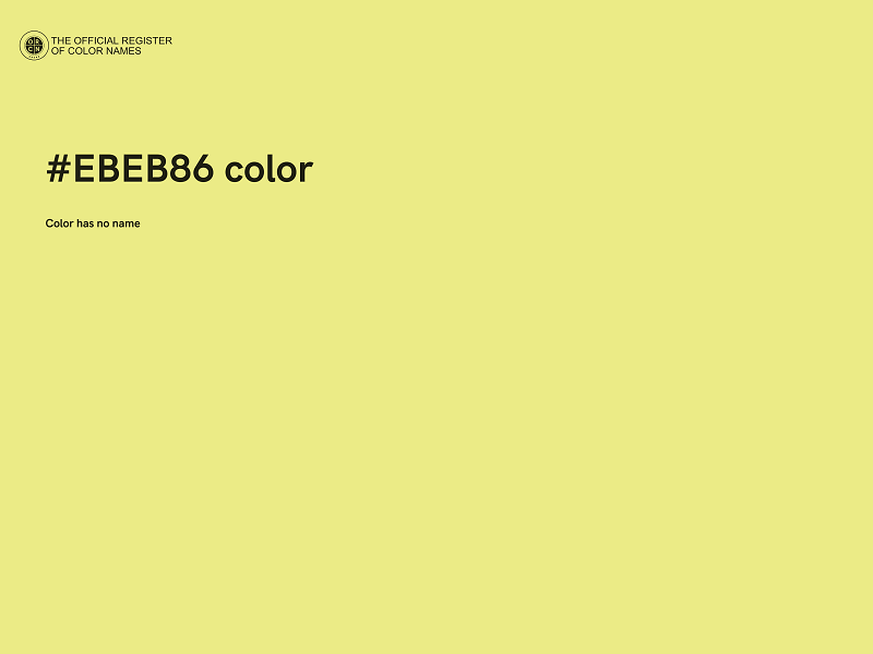 #EBEB86 color image