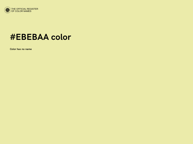 #EBEBAA color image