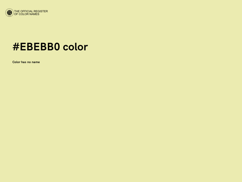 #EBEBB0 color image
