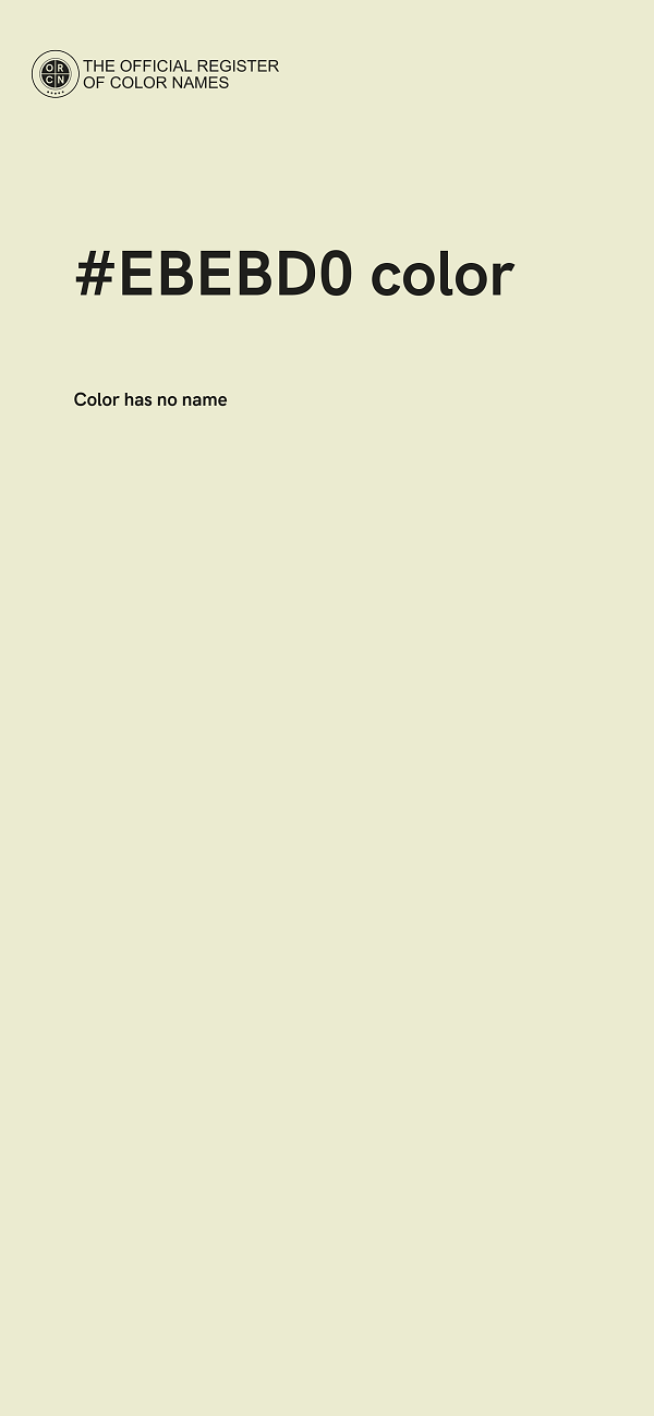 #EBEBD0 color image