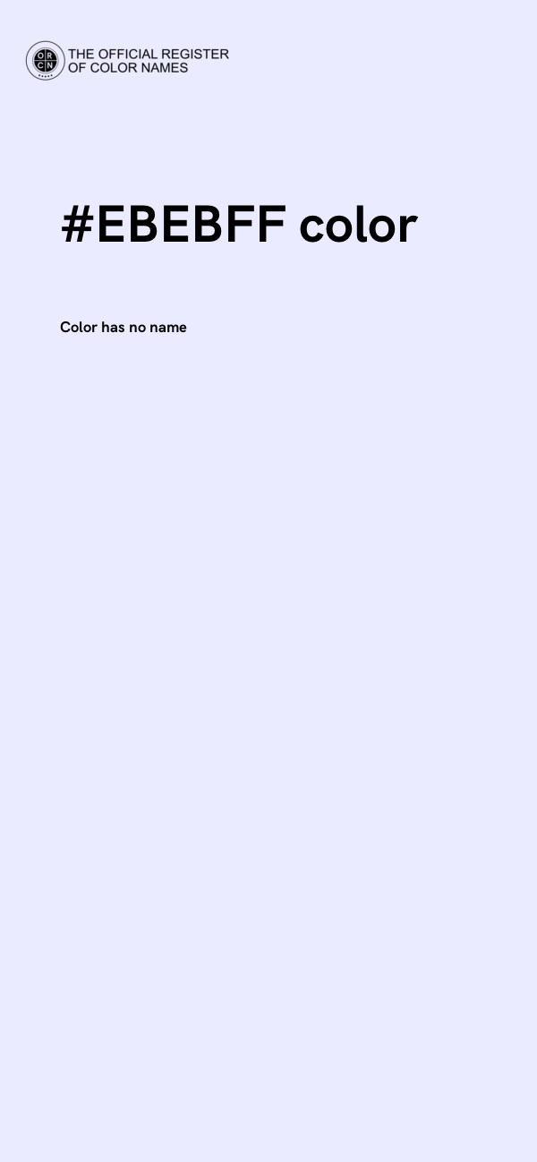 #EBEBFF color image