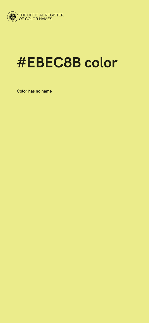 #EBEC8B color image
