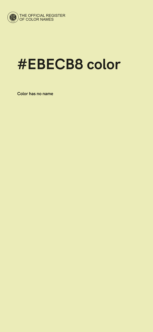#EBECB8 color image
