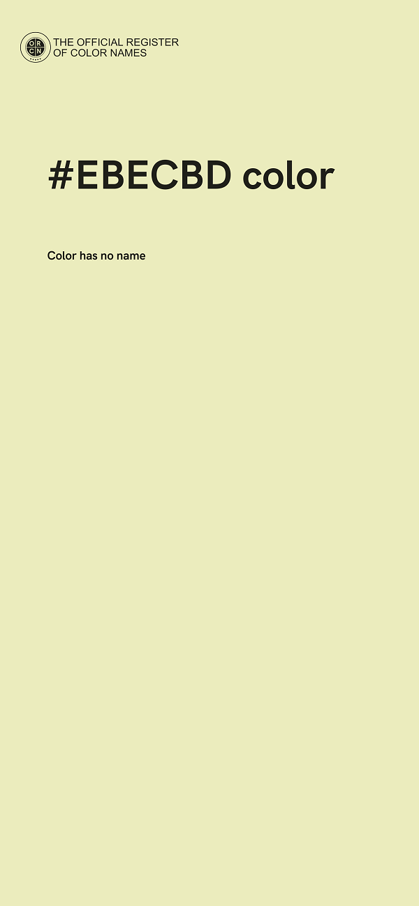 #EBECBD color image