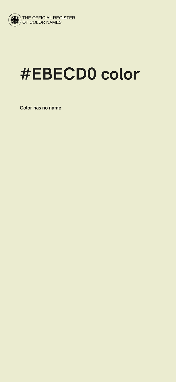 #EBECD0 color image