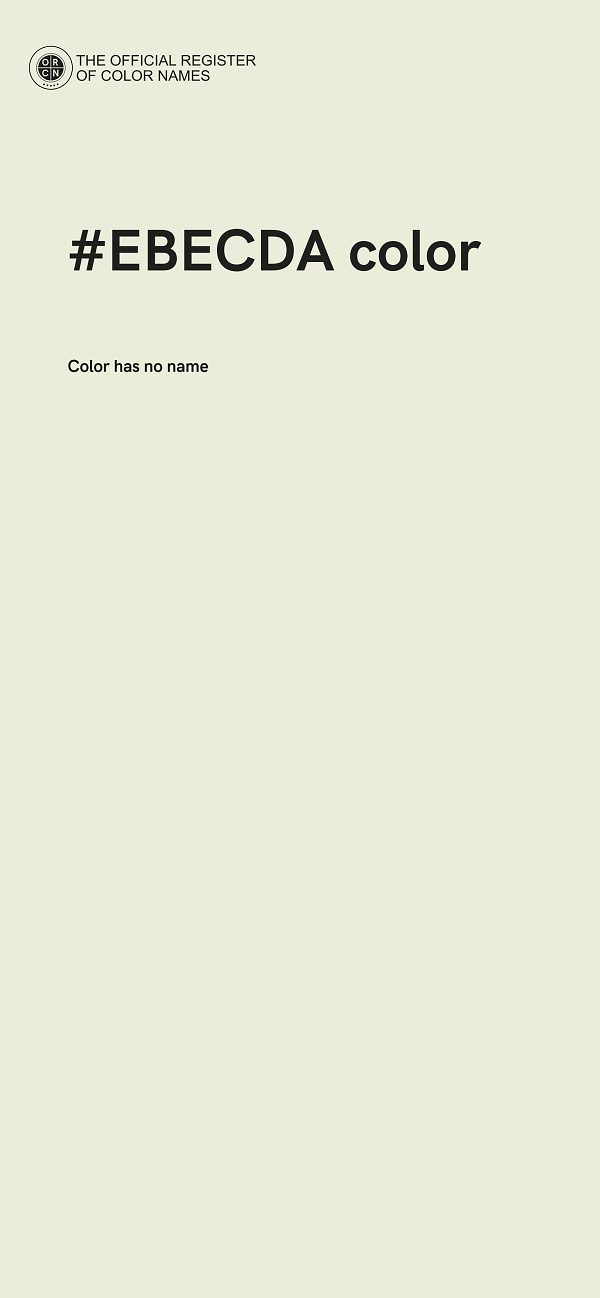 #EBECDA color image
