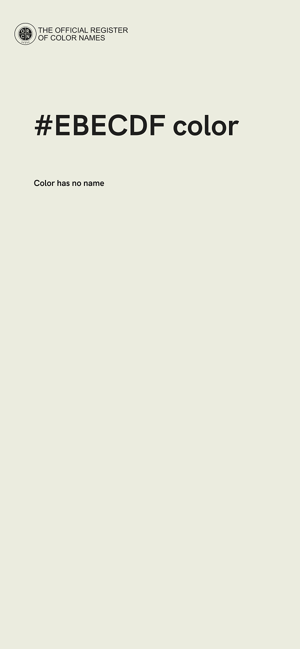 #EBECDF color image