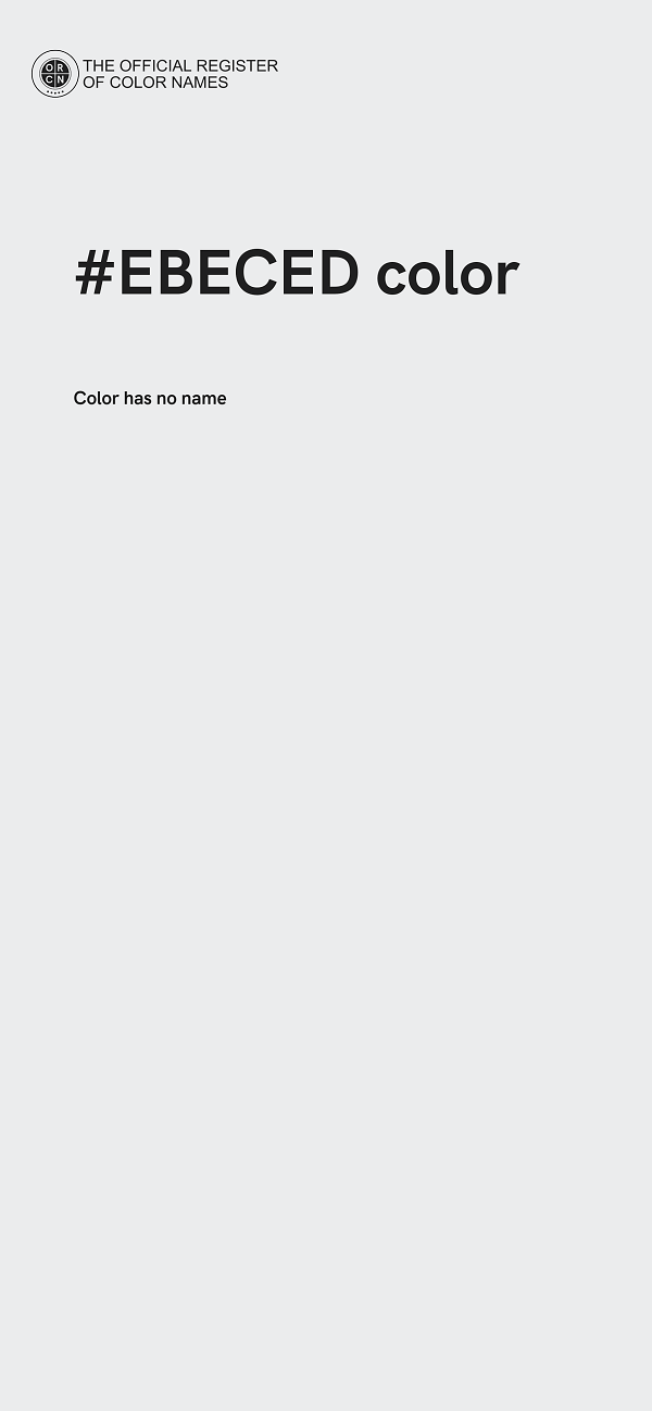 #EBECED color image