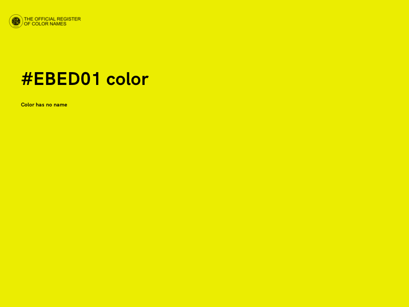 #EBED01 color image
