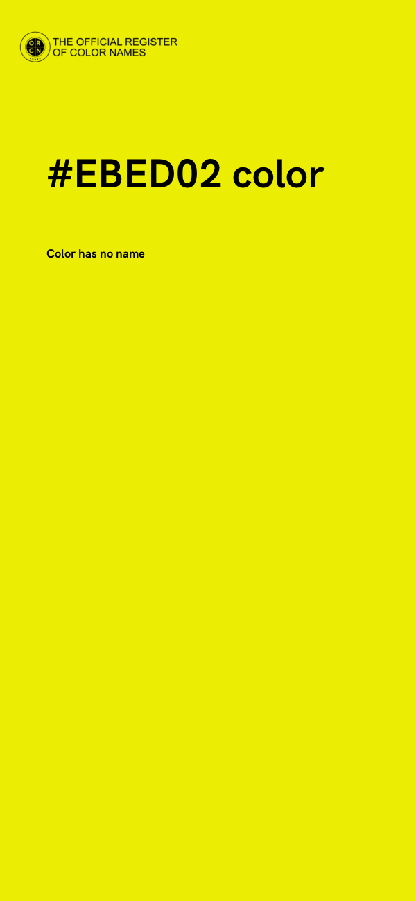 #EBED02 color image