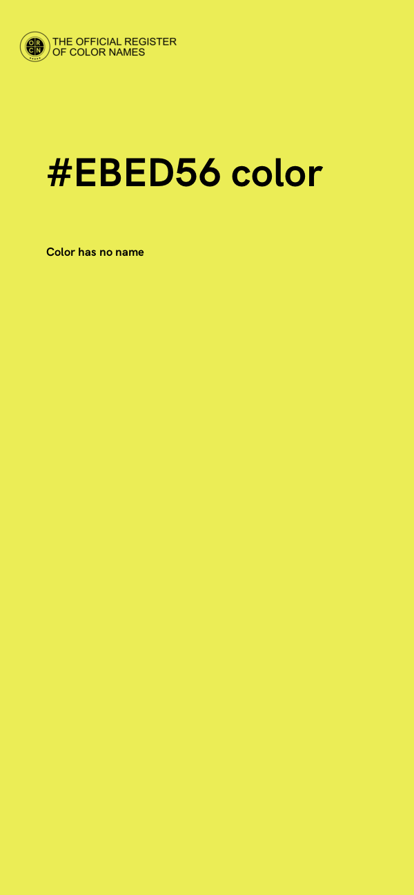 #EBED56 color image