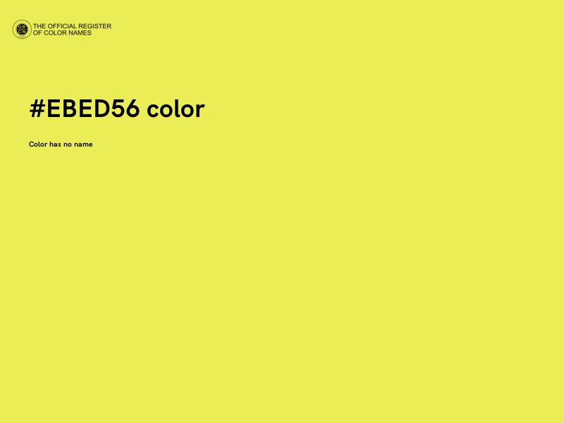 #EBED56 color image