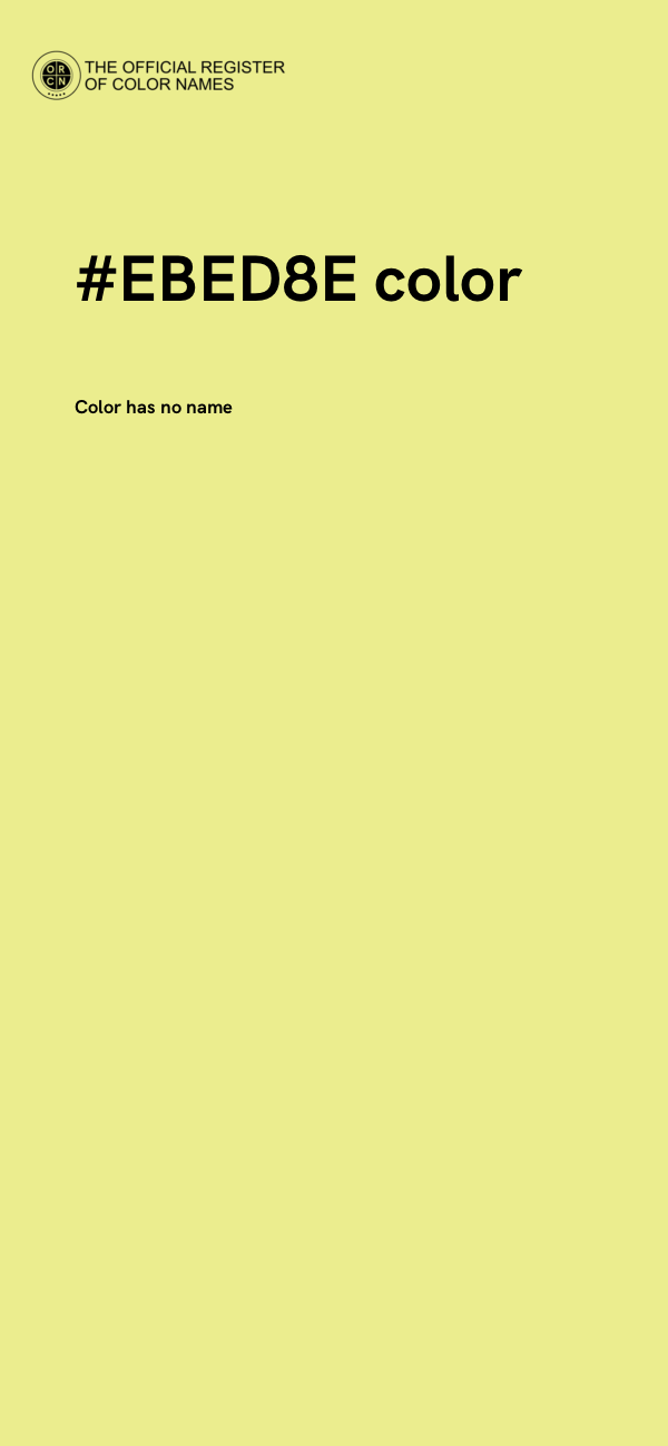 #EBED8E color image