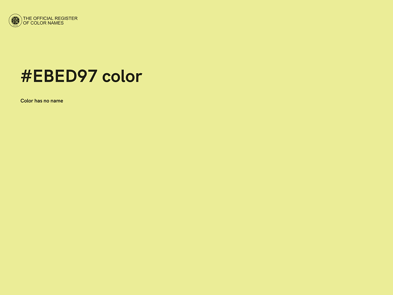 #EBED97 color image