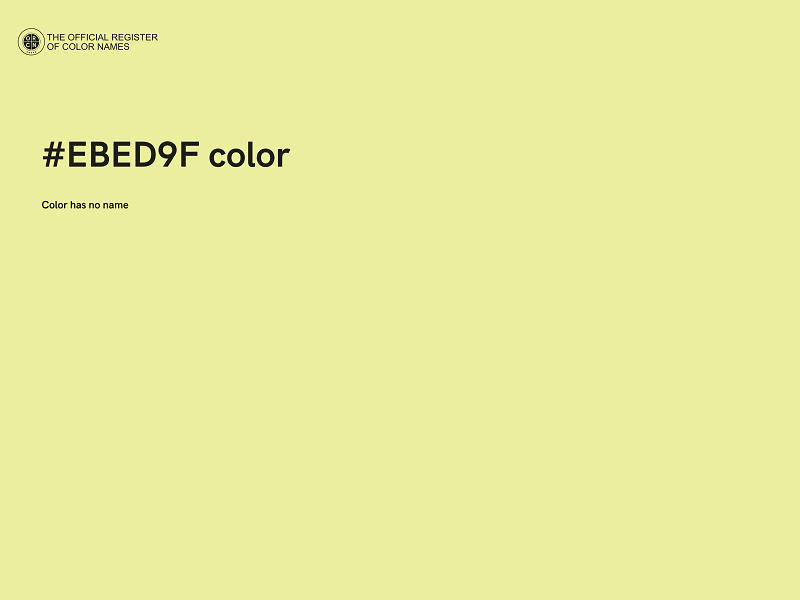 #EBED9F color image