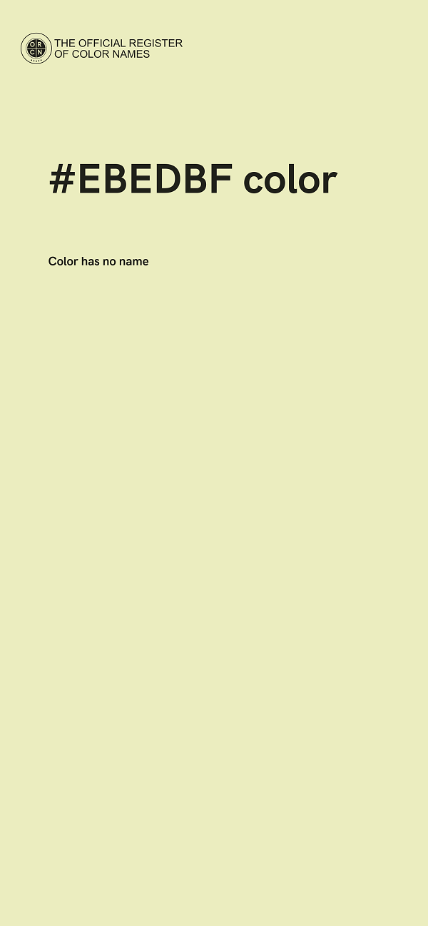 #EBEDBF color image