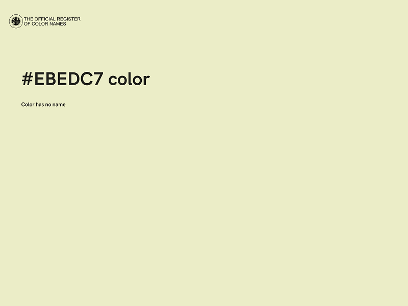 #EBEDC7 color image