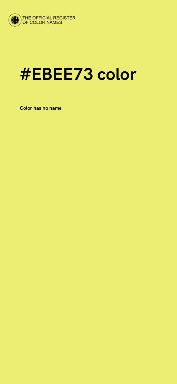#EBEE73 color image