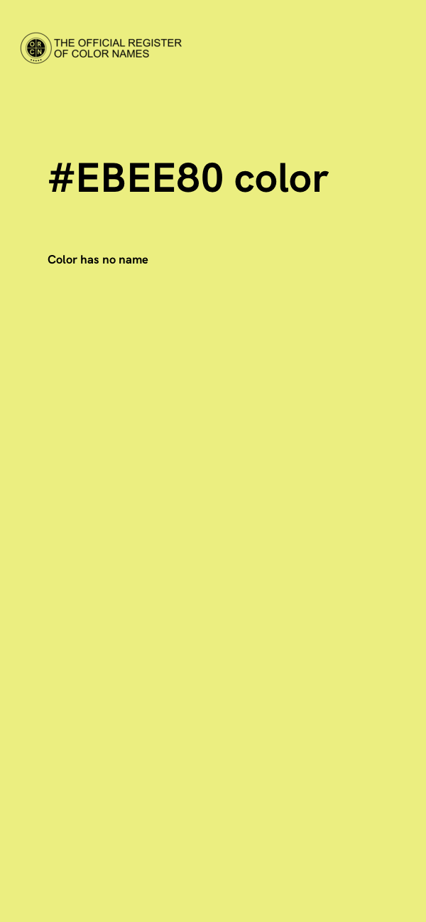 #EBEE80 color image