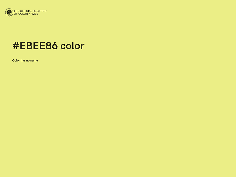 #EBEE86 color image