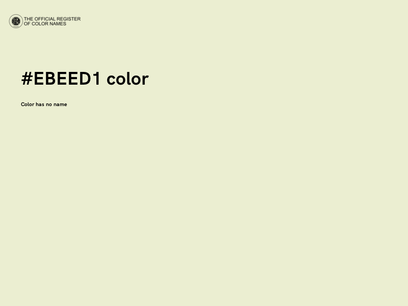 #EBEED1 color image