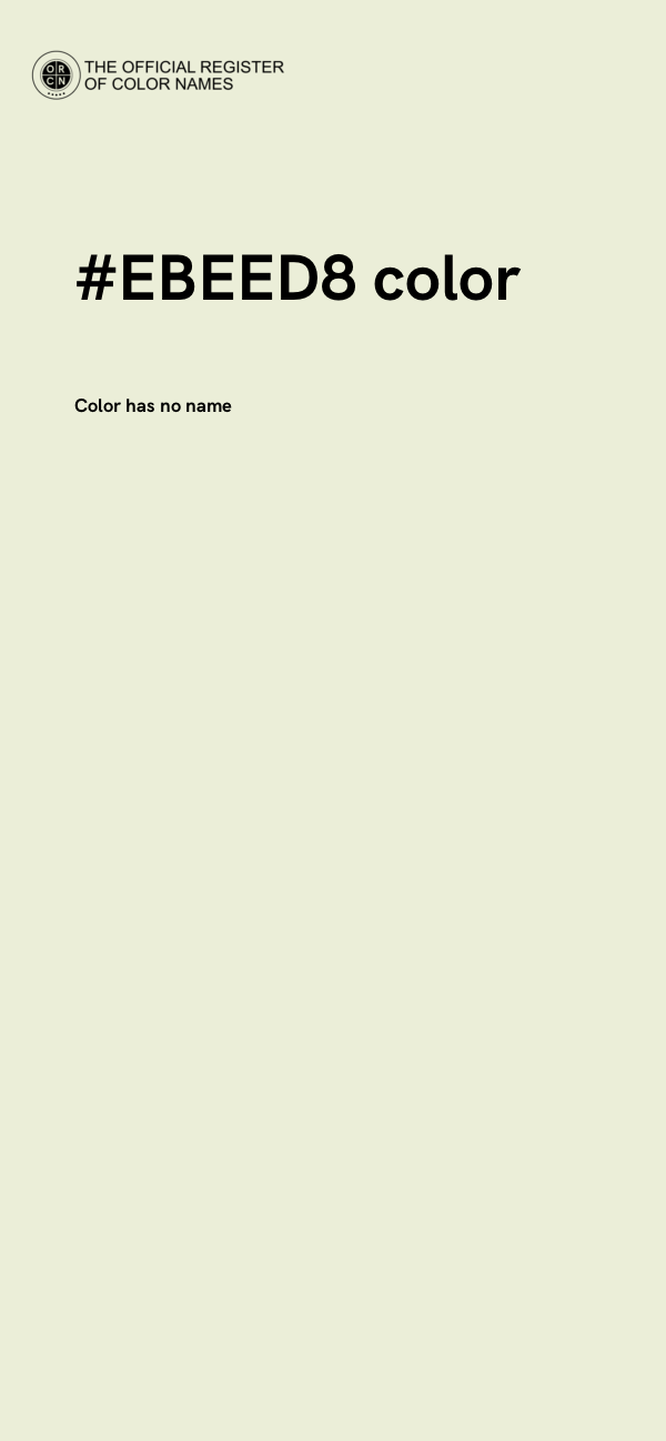 #EBEED8 color image