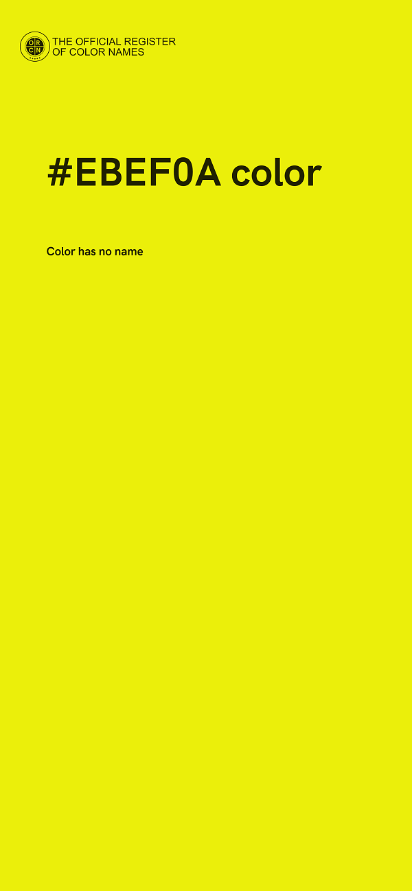 #EBEF0A color image
