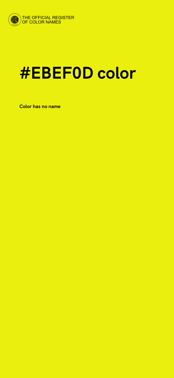 #EBEF0D color image